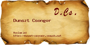 Dunszt Csongor névjegykártya